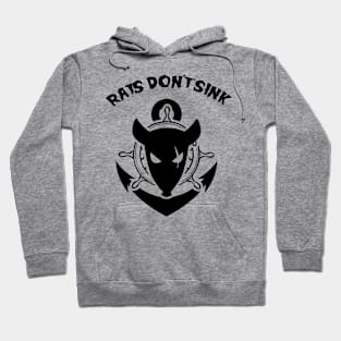 Rats Don't Sink Rathead logo Hoodie